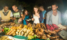 Zanzibar Night Markets Near the Beach
