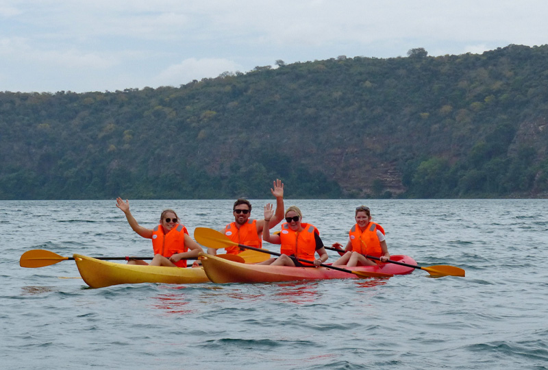 Canoeing at Lake Chala