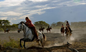 Horseback riding near Kilimanjaro