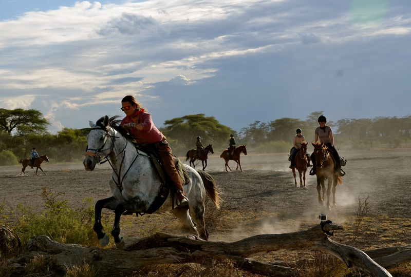 Horseback riding near Kilimanjaro