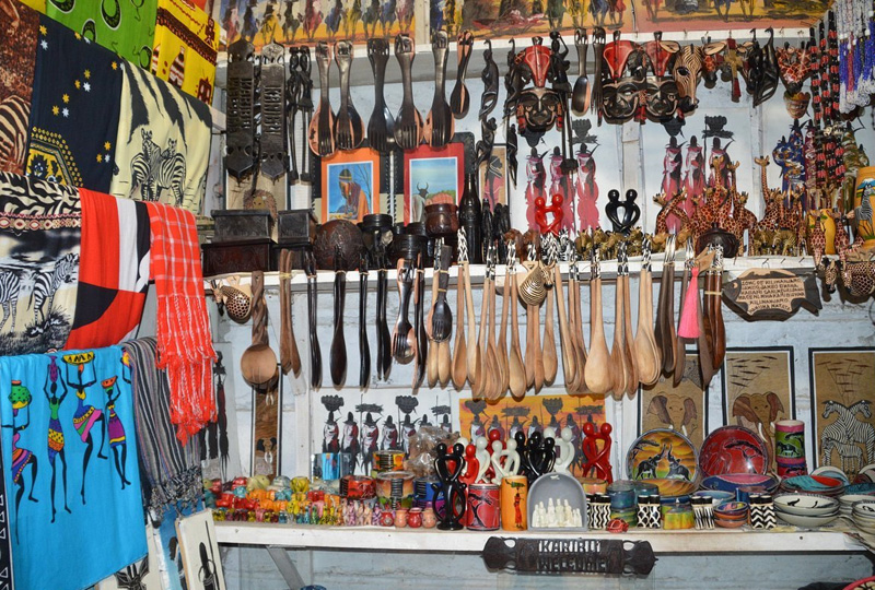 Souvenir shopping in Moshi markets